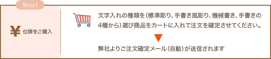 Step1:位牌をご購入